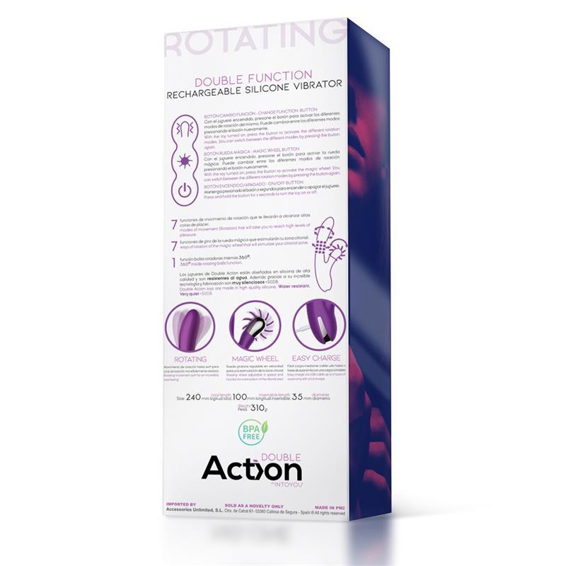 Vibrador Rotador Bolas Giratorias Bolas 360º y Rueda Estimuladora Clítoris ACTION NO. THRERR