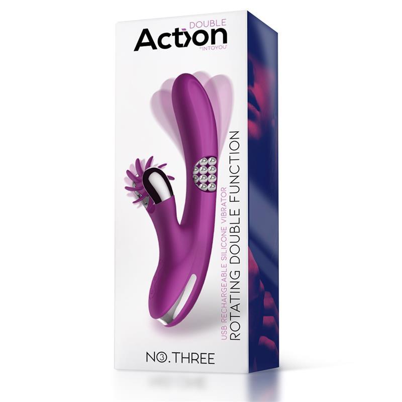 Vibrador Rotador Bolas Giratorias Bolas 360º y Rueda Estimuladora Clítoris ACTION NO. THRERR