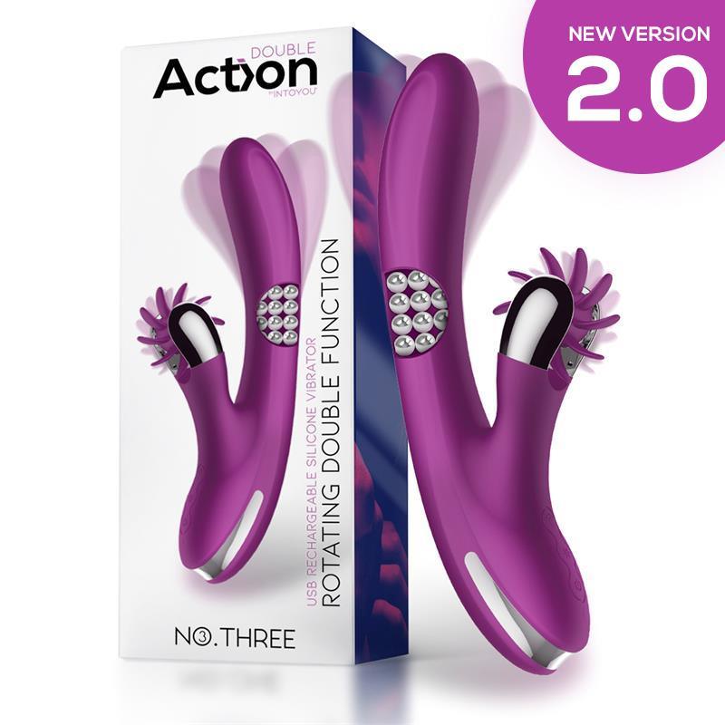 Vibrador Rotador Bolas Giratorias Bolas 360º y Rueda Estimuladora Clítoris ACTION NO. THRERR