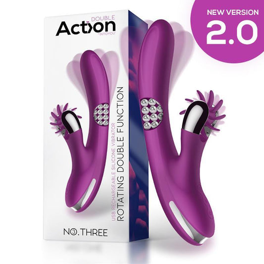 Vibrador Rotador Bolas Giratorias Bolas 360º y Rueda Estimuladora Clítoris ACTION NO. THRERR