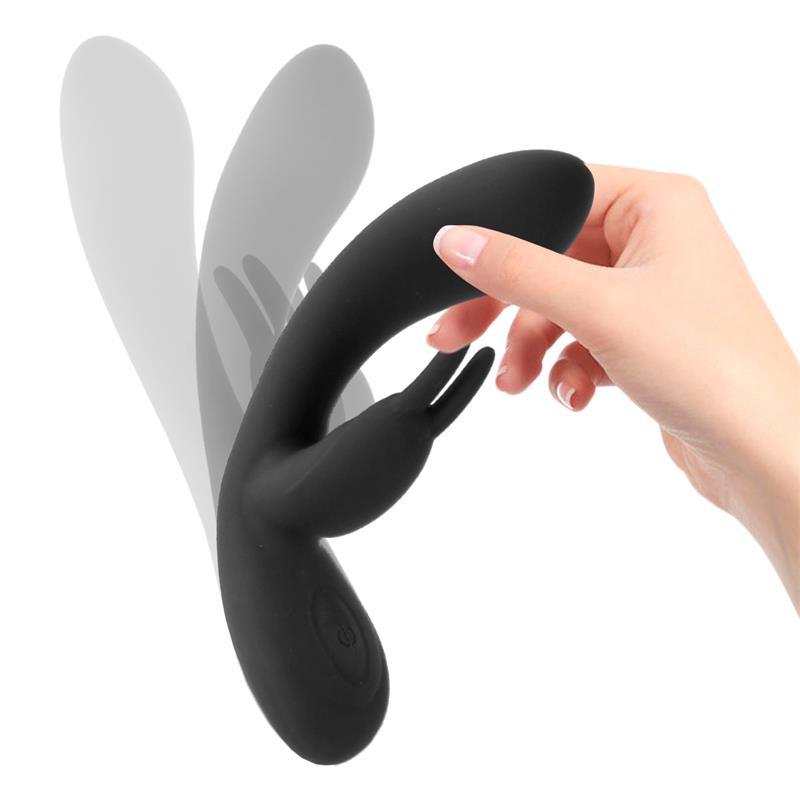 Vibrador Silicona 2 Motores USB TARDENOCHE NOIR