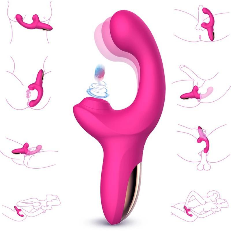 Vibrador Triple Función Con Finger y Pulsación TAPPING ACTION VOLSE