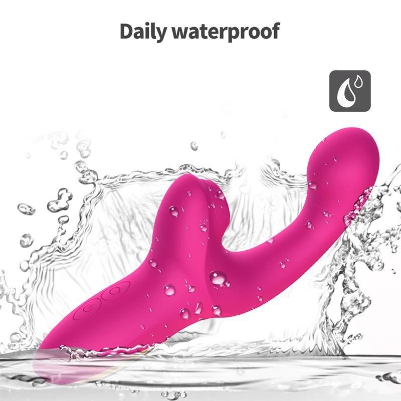 Vibrador Triple Función Con Finger y Pulsación TAPPING ACTION VOLSE