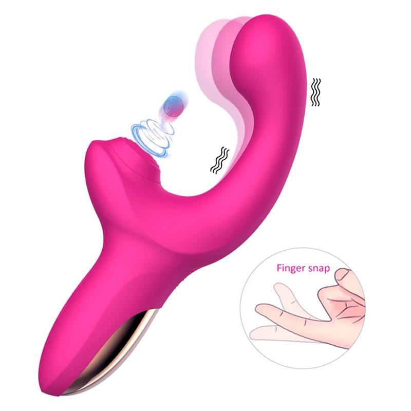 Vibrador Triple Función Con Finger y Pulsación TAPPING ACTION VOLSE