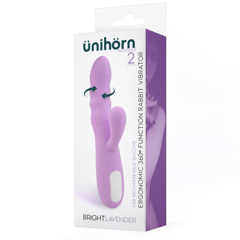 Vibrador y Rotador Punto G DOBLE MOTOR 360º ÜNIHÖRN BRIGHTLAVENDER