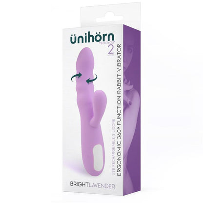 Vibrador y Rotador Punto G DOBLE MOTOR 360º ÜNIHÖRN BRIGHTLAVENDER