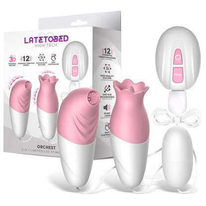 Estimulador De Clitoris 3 EN 1 Con Control Remoto LATETOBED ORCHEST - Quarto Secret